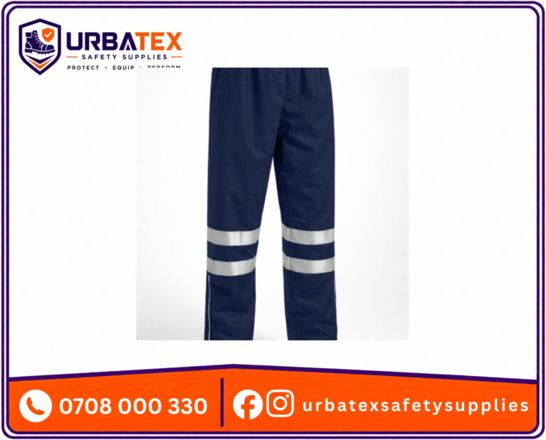 Navy Blue Reflective Waterproof Rider Trousers – 190T Nylon Rain Pants for Kenya