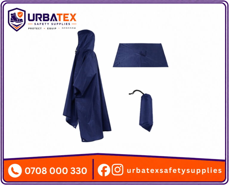 Navy Blue Waterproof Rain Poncho – 190T Nylon Lightweight Raincoat Kenya