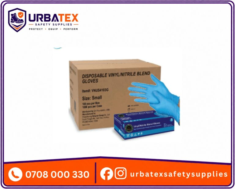 Powder-free nitrile vinyl examination gloves
