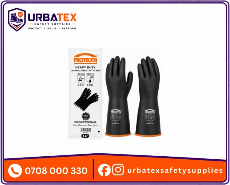 Protecta 14 Inch Heavy Duty Rubber Chemical Resistant Gloves