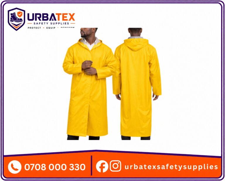 PVC Fiber Heavy Duty Yellow Raincoat – Waterproof Safety Rainwear for Nairobi & Kenya