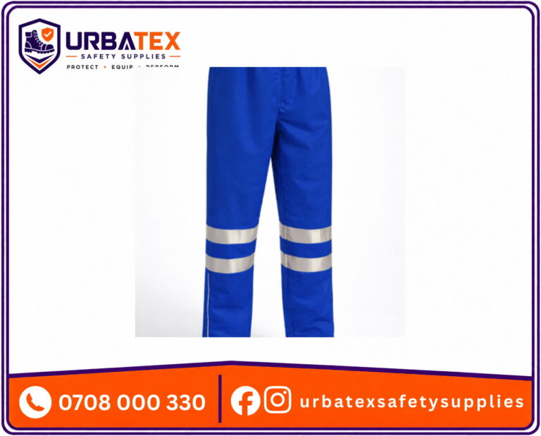 Royal Blue Reflective Waterproof Rider Trousers – 190T Nylon Rain Pants for Kenya