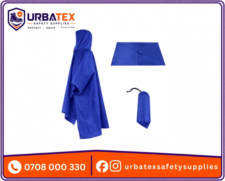 Royal Blue Waterproof Rain Poncho – 190T Nylon Lightweight Raincoat Kenya