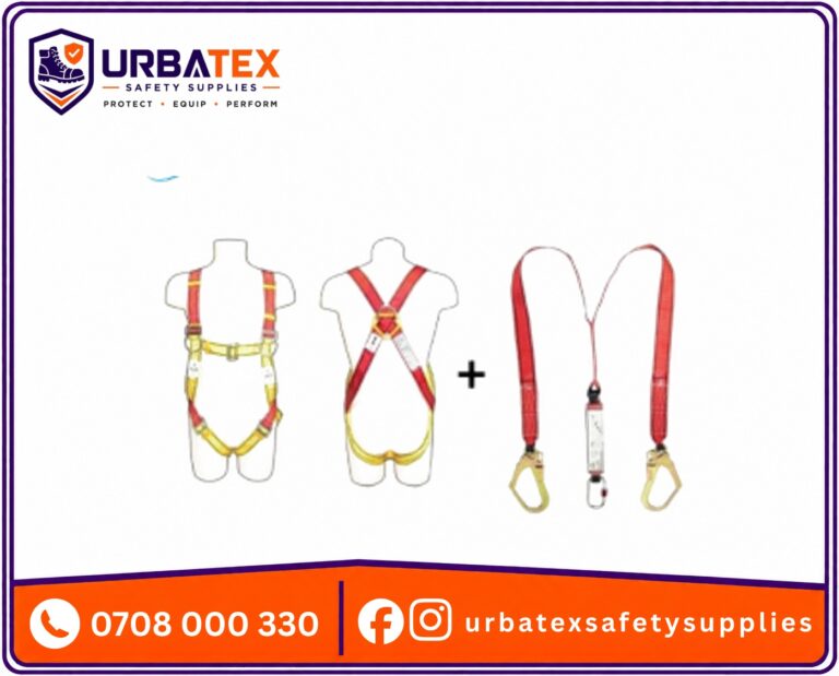 Vaultex Full Body Harness with Twin Webbing Lanyard and Shock Absorber – EN361 Certified Fall Protection in Nairobi, Kenya