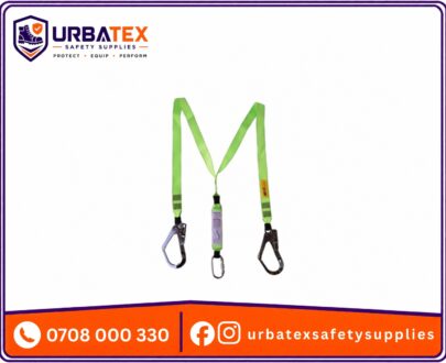 Vertex Web Y 300205 Twin Webbing Shock Absorbing Lanyard – 1.8m Green/Black