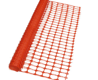 Orange HDPE Temporary Site Fence Roll – 1m × 50m
